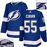 Lightning #55 Coburn Blue With Special Glittery Logo Adidas Jersey,baseball caps,new era cap wholesale,wholesale hats